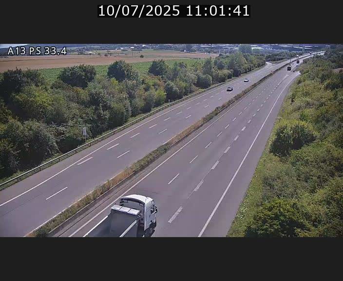 Webcam trafic sur A13 à hauteur de Mondorf-les-Bains en direction d'Altwies