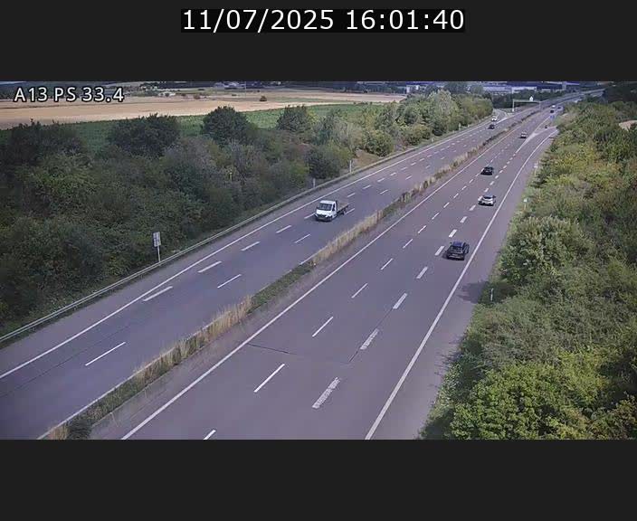 Webcam trafic sur A13 à hauteur de Mondorf-les-Bains en direction d'Altwies