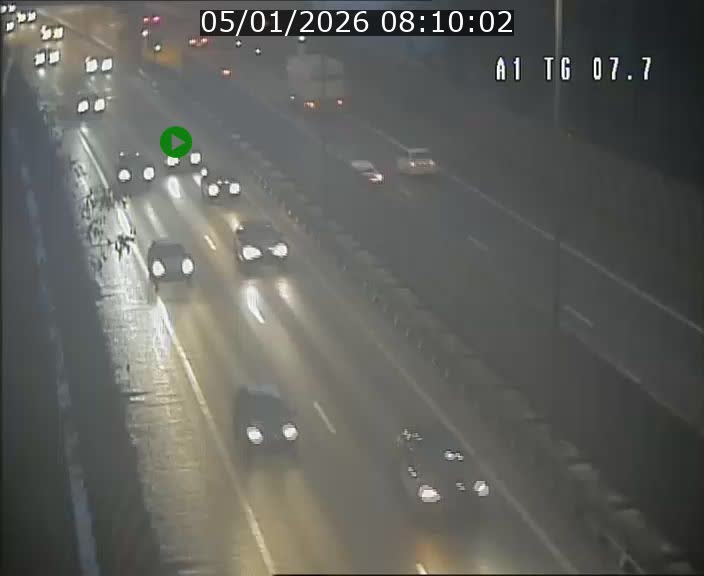 Traffic live webcam Luxembourg Kirchberg - A1 direction Luxembourg-ville - BK 7.7