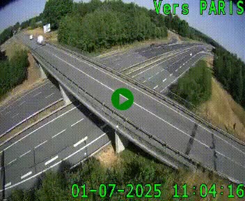 Clone of Caméra routière sur l'autoroute A20 au nord de Limoges, à la jonction avec la N520. Vue orientée vers Paris