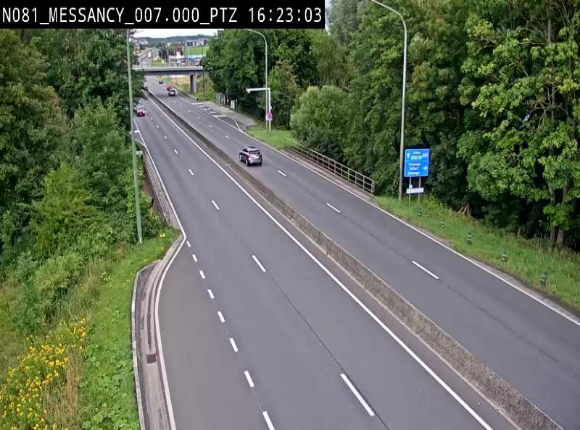 Webcam sur la N81 (E411) à hauteur du Cora Messancy. Vue orientée vers Arlon