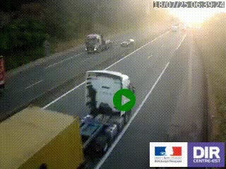 Caméra autoroutière sur l'A47 à hauteur de Givors, a proximité de Lyon. La webcam est orientée vers Lyon