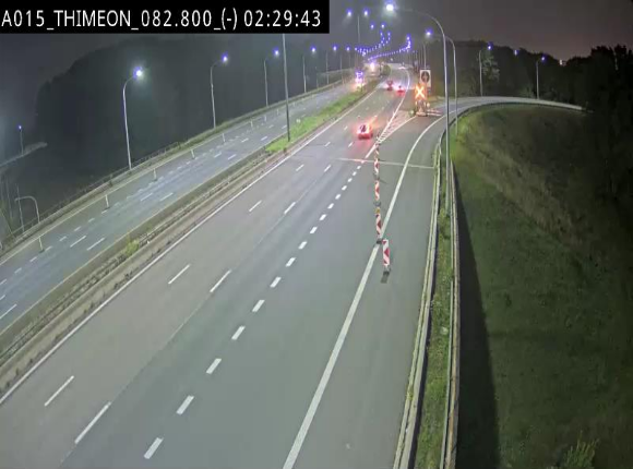 Caméra trafic Belgique - Thiméon - E42, jonction avec A54 (E420) direction La Louvière/Charleroi - BK 82.82