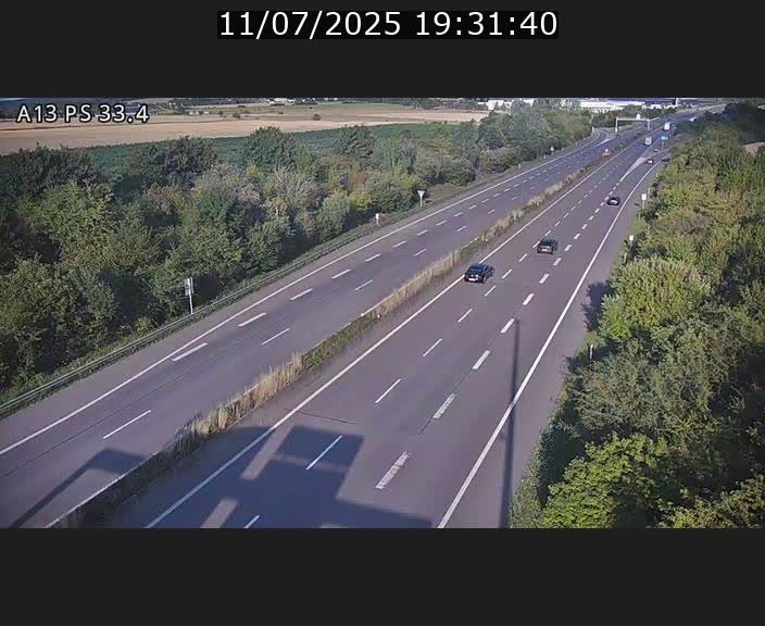 Webcam trafic sur A13 à hauteur de Mondorf-les-Bains en direction d'Altwies