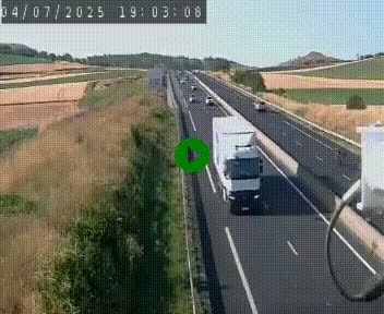 Caméra autoroute A75 à hauteur de Le Crest, en direction de Montpellier