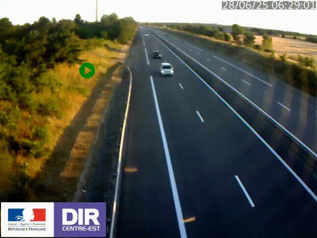 Webcam sur le contournement de Valence, sur la Nationale 7, à la jonction avec la N532, caméra orientée vers Grenoble