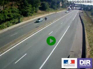 Caméra autoroutière sur l'A47 à hauteur de Givors, a proximité de Lyon. La webcam est orientée vers Lyon