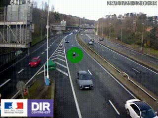 Caméra autoroute sur A6 - Valvert, près de Lyon, en direction de Paris, à hauteur de la sortie 36 Porte du Valvert