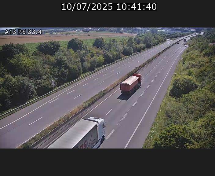 Webcam trafic sur A13 à hauteur de Mondorf-les-Bains en direction d'Altwies