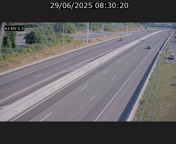 Webcam à l'Aire de Berchem au Luxembourg sur l'A3. Vue orientée vers la France