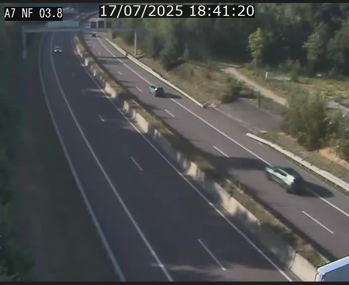 Webcam autoroute A7 au Luxembourg à la sortie du Tunnel Stafelter vers le Nord