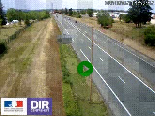 Webcam à Mably, à proximité de Roanne en direction de Moulins sur la N7