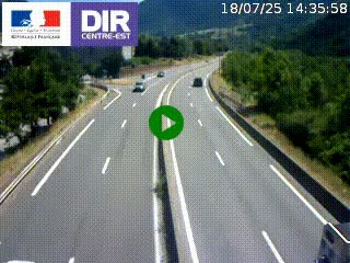 Caméra sur la Nationale 90 (N90) à La Léchère, en direction et à proximité d'Albertville