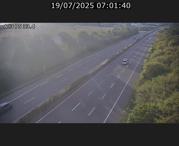 Webcam trafic sur A13 à hauteur de Mondorf-les-Bains en direction d'Altwies