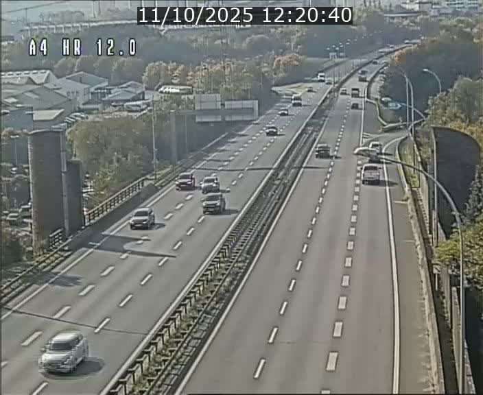 Traffic live webcam Luxembourg Jonction Foetz - A4 - BK 12.0 - direction Esch sur Alzette