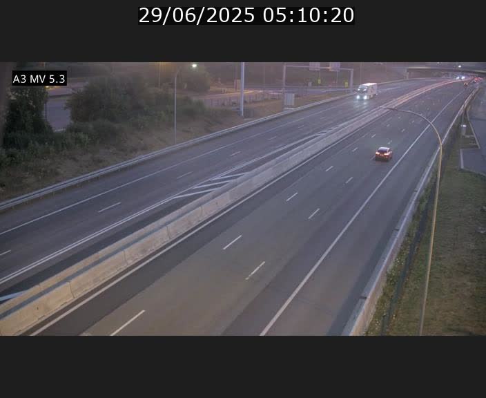 Webcam à l'Aire de Berchem au Luxembourg sur l'A3. Vue orientée vers la France