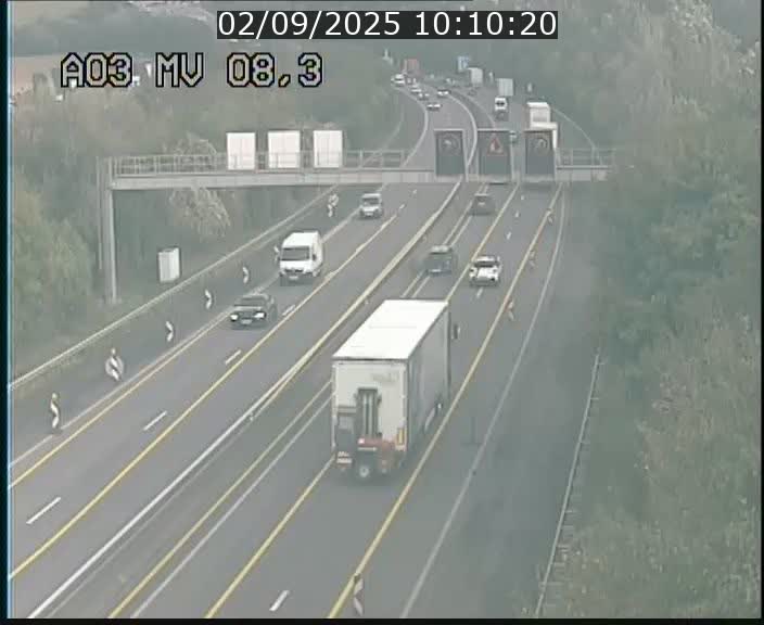 Webcam Autoroute après la Croix de Bettembourg en direction de Luxembourg sur l'A3