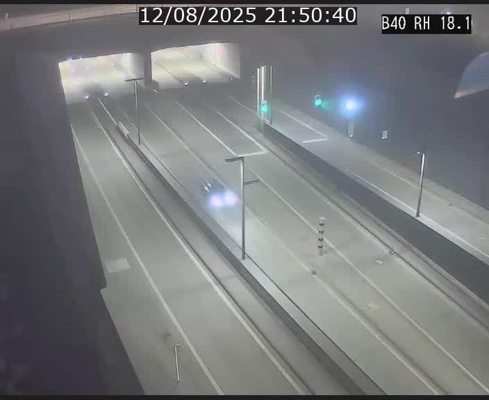 Webcam sur la route de contournement d'Esch-Belval avant le tunnel Central Gate au niveau de la porte de France et du radar fixe