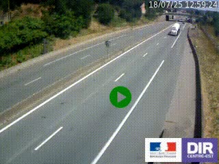 Caméra autoroutière sur l'A47 à hauteur de Givors, a proximité de Lyon. La webcam est orientée vers Lyon