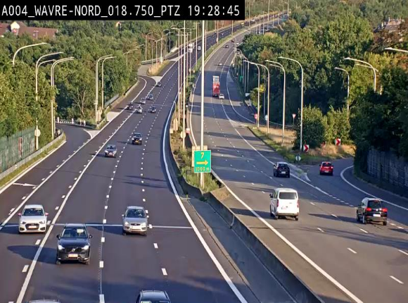 Webcam traffic E411(A4) - BK 18.7 - Bierges (Wavre Nord)