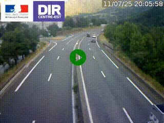 Caméra sur la Nationale 90 (N90) à La Léchère, en direction et à proximité d'Albertville