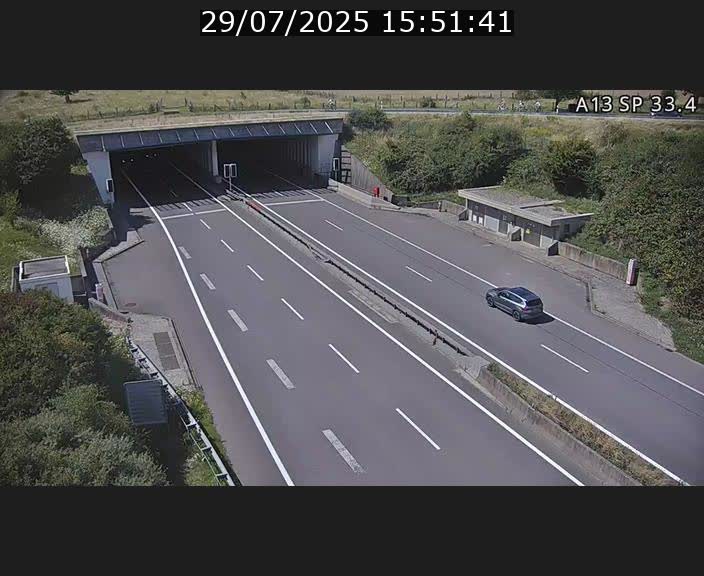 Webcam trafic sur A13 à hauteur d'Altwies en direction de Mondorf-les-bains et en provenance de l'Allemagne