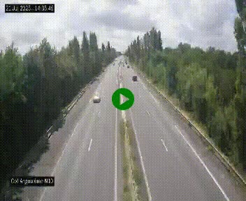 Webcam routière à la fin de la N10, en périphérique ouest d'Angouleme, proche de la jonction avec l'A10