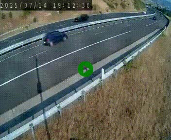 Caméra autoroutière France - A75, Engayresque, entre Millau et Séverac-le-Chateau, en direction de Montpellier