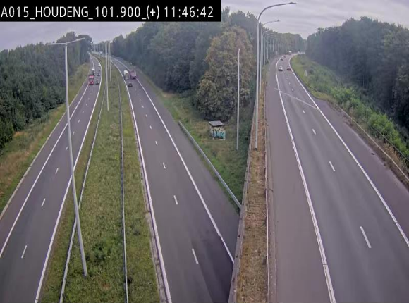 Webcam autoroute Belgique - Houdeng-Goegnies - Jonction E19/E42 direction Tournai/Mons - BK 101.85