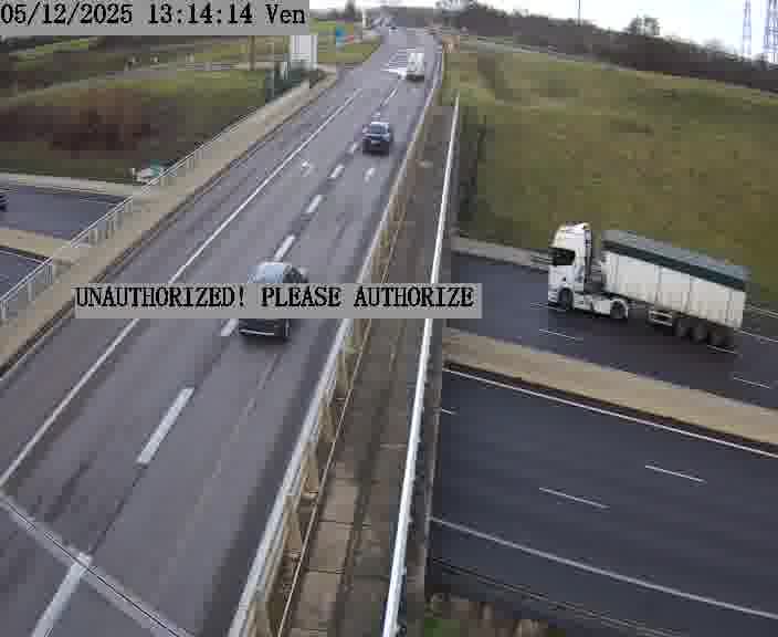 Caméra de trafic sur D1 (France) à Argancy, orientée vers Thionville, permettant d’évaluer fluidité, incidents et densité automobile.