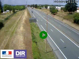 Webcam à Mably, à proximité de Roanne en direction de Moulins sur la N7