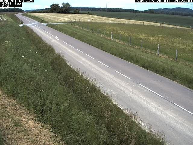Webcam à Dombrot-le-Sec dans le département des Vosges sur la D429 à 407 mètres d'altitude