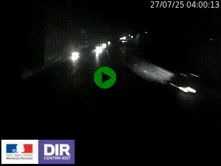 Caméra autoroute sur A6 - Valvert, près de Lyon, en direction de Paris, à hauteur de la sortie 36 Porte du Valvert