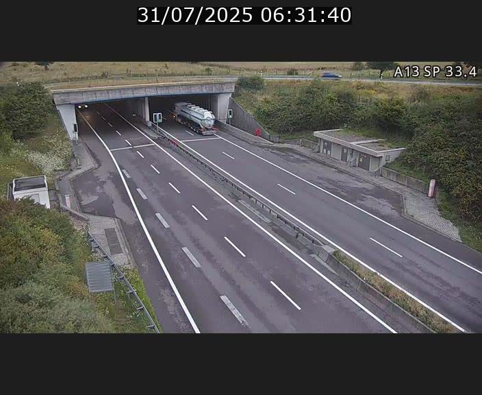 Webcam trafic sur A13 à hauteur d'Altwies en direction de Mondorf-les-bains et en provenance de l'Allemagne
