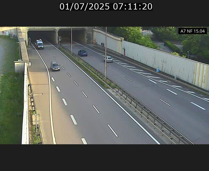 Caméra trafic Luxembourg - A7, Tunnel Mersch, entrée sud, direction Ettelbruck
