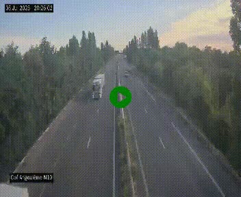 Webcam routière à la fin de la N10, en périphérique ouest d'Angouleme, proche de la jonction avec l'A10