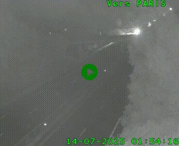 Caméra routière sur l'autoroute A20 au nord de Limoges, à la jonction avec la N520. Vue orientée vers Paris