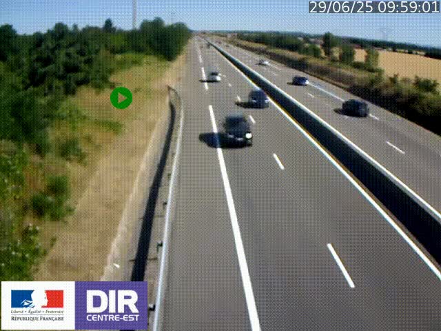 Webcam sur le contournement de Valence, sur la Nationale 7, à la jonction avec la N532, caméra orientée vers Grenoble