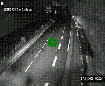 Webcam routière à hauteur de Bois-Guillaume en périphérie de Rouen. Vue orientée vers Rouen