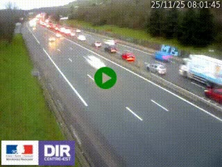 Webcam routière à Saint-Etienne-Terrenoire sur la RN88 avant la jonction entre l'A72 et le Boulevard Périphérique de Saint-Etienne