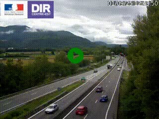 Caméra trafic à Meylan sur la Rocade-Sud de Grenoble en direction d'Aix-en-Provence