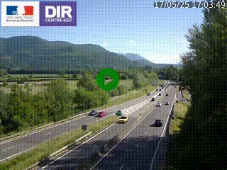 Caméra trafic à Meylan sur la Rocade-Sud de Grenoble en direction d'Aix-en-Provence