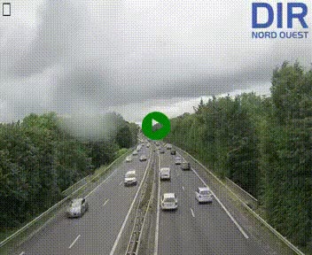 Webcam sur le périphérique de Caen (N814) à l'est de la ville, à Mondeville hauteur de la sortie 2, Presqu'île-Rives de l'Orne, au bout de l'autoroute A13