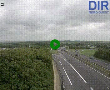 Webcam au début de l'A84 sur le périphérique Ouest de Caen (N814) à hauteur de la sortie 9, Porte de Bretagne