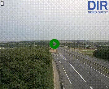 Webcam au début de l'A84 sur le périphérique Ouest de Caen (N814) à hauteur de la sortie 9, Porte de Bretagne