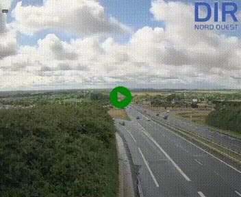 Webcam au début de l'A84 sur le périphérique Ouest de Caen (N814) à hauteur de la sortie 9, Porte de Bretagne