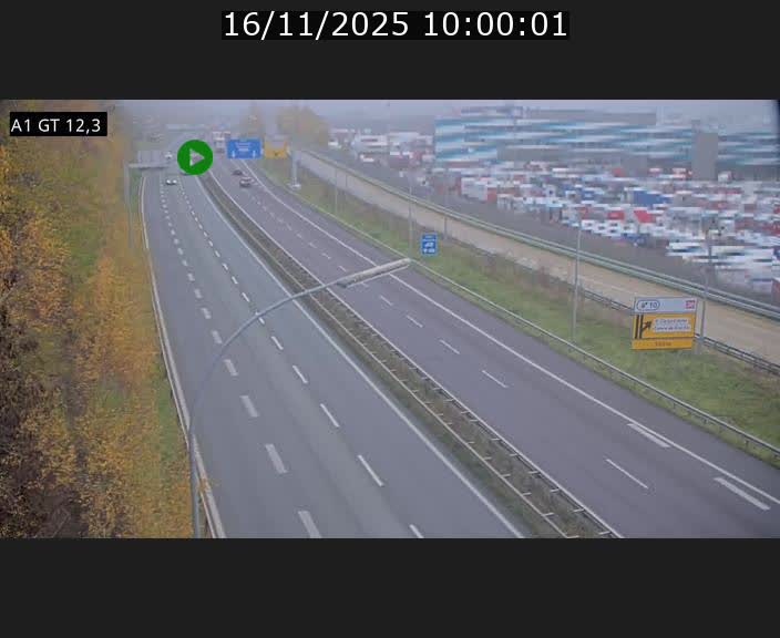 Traffic live webcam Luxembourg Senningerberg - A1 direction Allemagne - BK 12.3