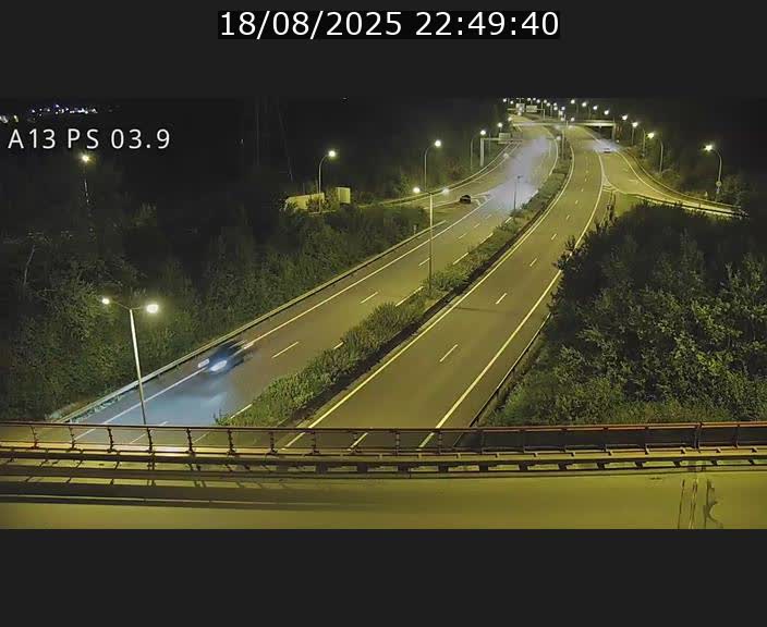Traffic live webcam Luxembourg Differdange - A13 direction Esch-sur-Alzette - BK 3.9