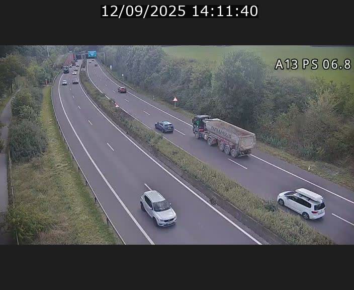 Traffic live webcam Luxembourg Ehlerange - A13 direction Esch-sur-Alzette - BK 6.8