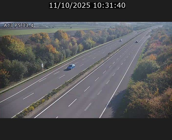 Webcam trafic sur A13 à hauteur de Mondorf-les-Bains en direction d'Altwies
